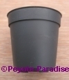 Ronde zwarte plastic pot - Ø en H =  5,5 cm - GEBRUIKT 