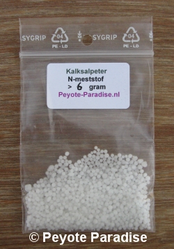 Kalksalpeter - Stikstof meststof - 15,5 % N - 250 gram.